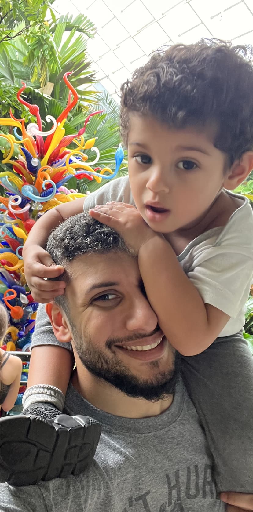 Omar Abudeh, Founder of Purchy, with his son—the inspiration behind building an AI shopping assistant for busy families